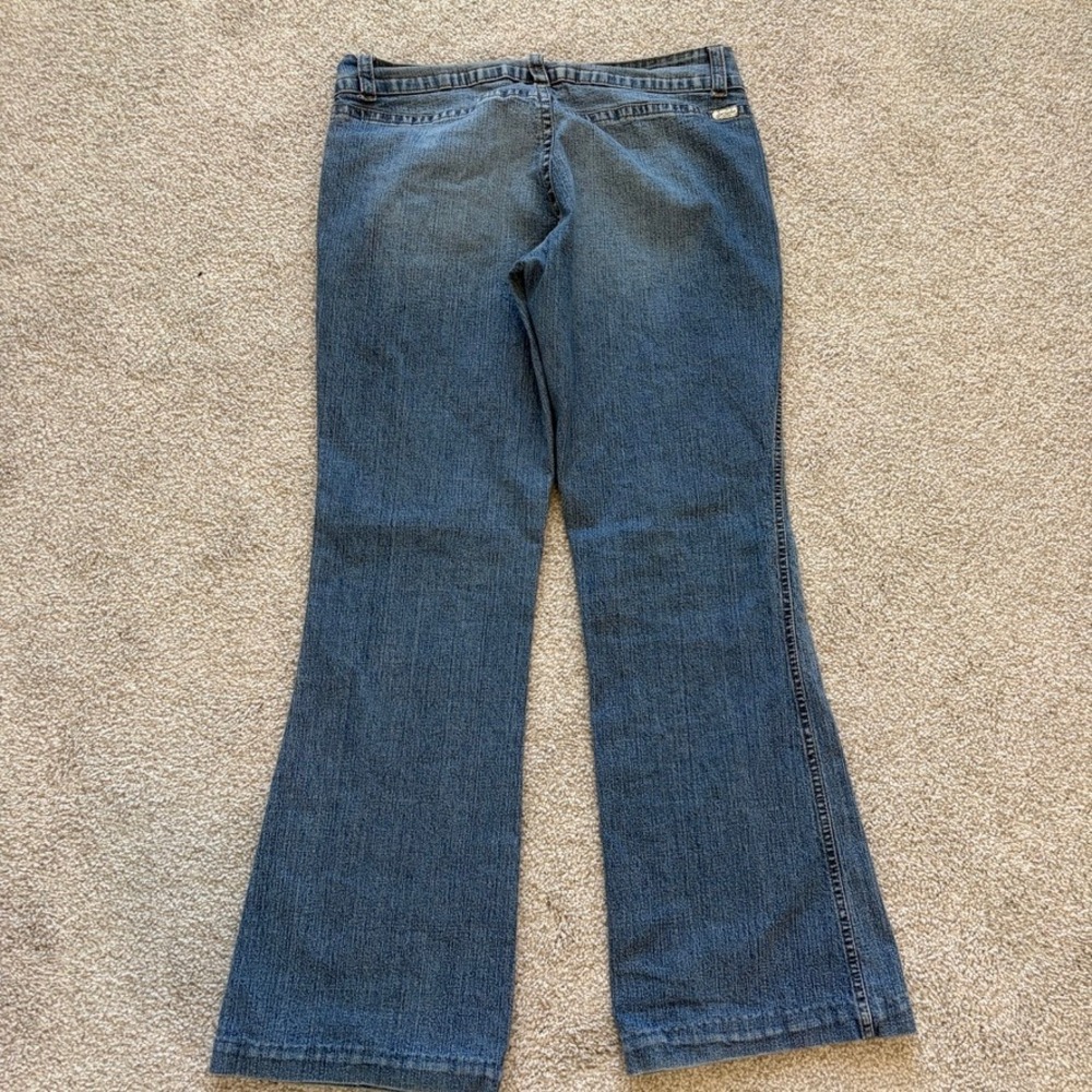 Vintage Jordache Jeans Womens 11/12 Y2K Low Rise Flare Wide Leg Medium Wash - Picture 8 of 13